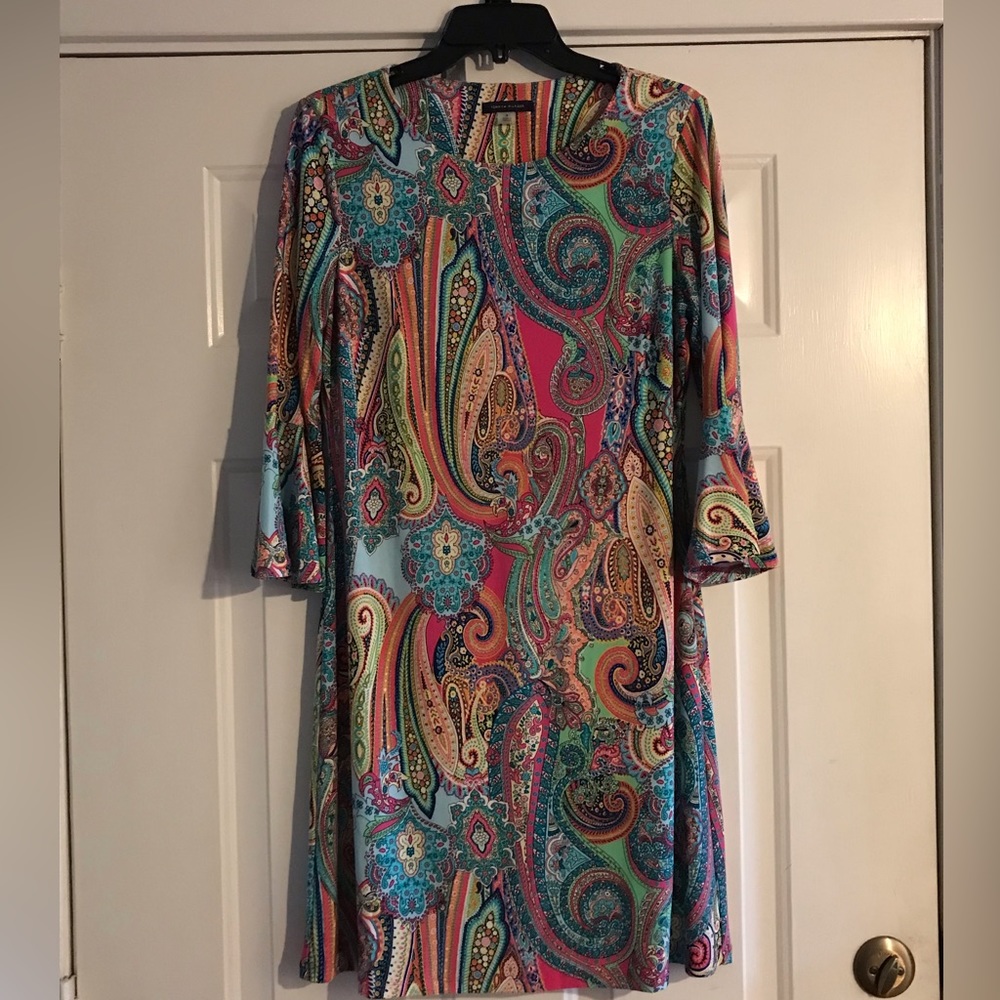 Tommy Hillfiger Colorful flattering dress size 8 Spring Summer dress EUC - Picture 2 of 3